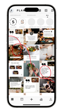 Beispiel Instagram Feed Restaurant